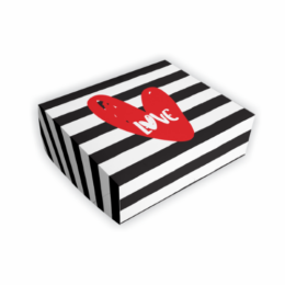 Caixa para doces Love Verm/Preto - 36 unidades