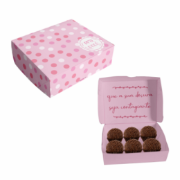 Caixa para doces Pra Você - Rosa - 36 unidades
