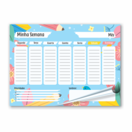 Planner Escolar Azul - 6 unidades