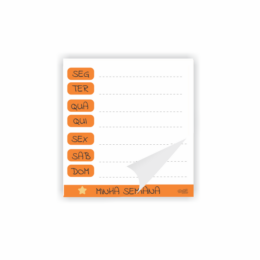 Bloquinho Minha Semana - 11x12 cm - 10 Unidades