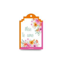 Tag Lembrança Mãe te amo - 120 unidades