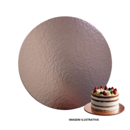 Base Disco Laminada 15 cm Rose Gold - 20 unidades