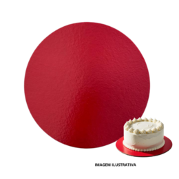 Base Disco Laminada 15 cm Vermelho - 20 unidades