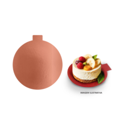 Base Disco Laminada 5,5 cm Rose Gold- 300 unidades