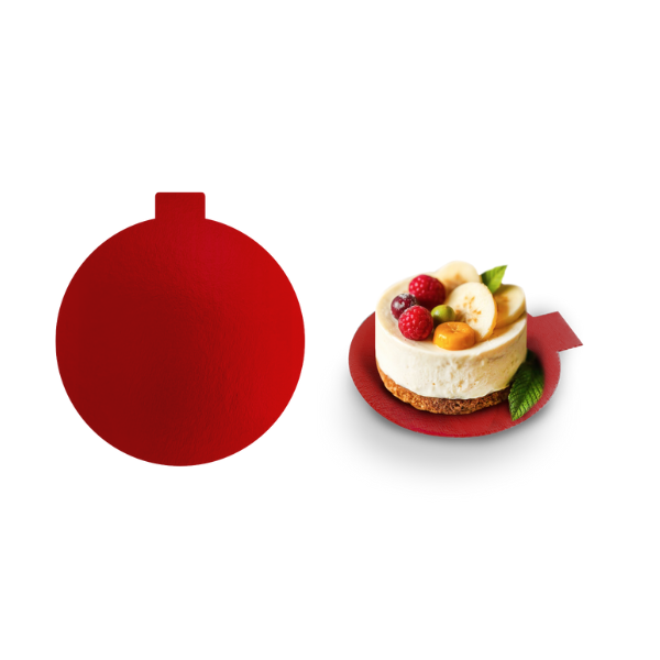 Base Disco Laminada 5,5 cm Vermelha - 300 unidades