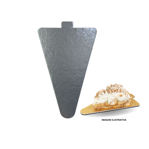 Base para Monoporções Fatia 10x15 cm Prata - 30 unidades