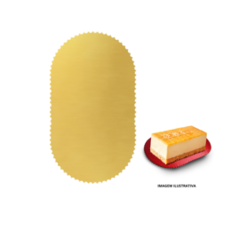Base para Monoporções Oval 8x14 cm Dourada - 30 unidades