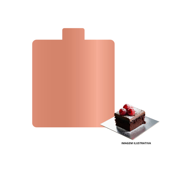 Base para Monoporções Quadrada Rose Gold 7,5x7,5cm - 30 unidades