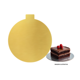 Base para Monoporções Redonda 10 cm Dourada - 30 unidades