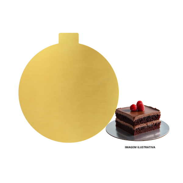 Base para Monoporções Redonda 10 cm Dourada - 30 unidades