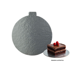 Base para Monoporções Redonda Prata 10 cm - 30 unidades