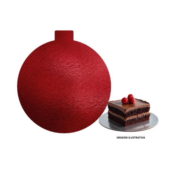 Base para Monoporções Redonda 10 cm Vermelha - 30 unidades