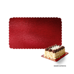 Cake Board Premium Retangular 30x40 cm Vermelho - 10 unidades