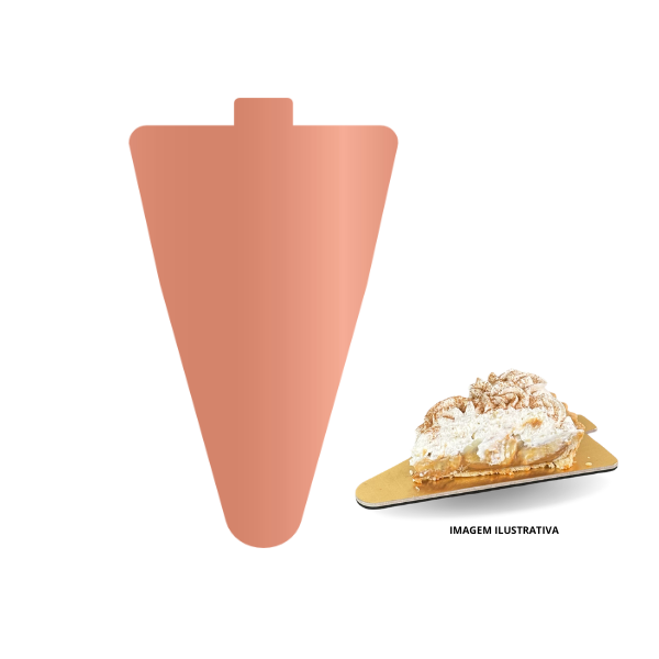 Base para Monoporções Fatia 10x15 cm Rose Gold - 30 unidades