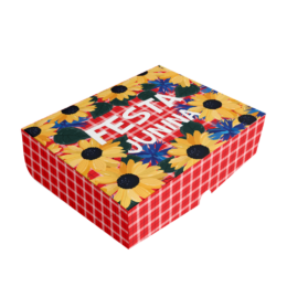 Caixa para 6 doces Festa Junina - 36 unidades - OPORTUNIDADE