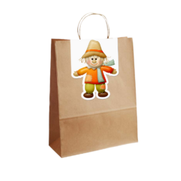 Sacola Kraft com fechamento Espantalho - 10 unidades - OPORTUNIDADE