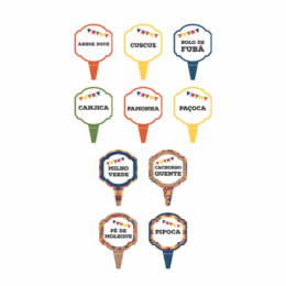 Pick Decorativo (10 unidades sortidas) - OPORTUNIDADE