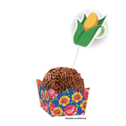 Palito Decorativo Vem pro Arraiá (Milho) - pacote com 10 unidades