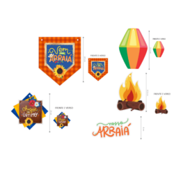 Estandarte Decorativo Vem pro Arraiá