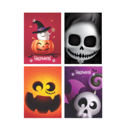 Quadrinhos Decorativos Halloween (4 unidades)