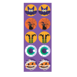 Cartela Adesivos 4x4 Halloween 3 - pacote com 30 adesivos - OPORTUNIDADE