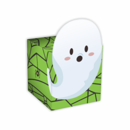 Caixa para lembrança Fantasminha Verde - 36 unidades - OPORTUNIDADE