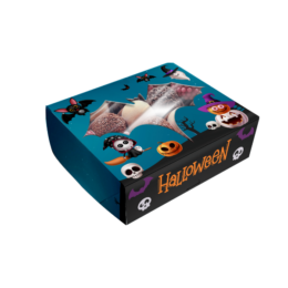 Caixa para 6 doces com visor Morcego mix - 24 unidades