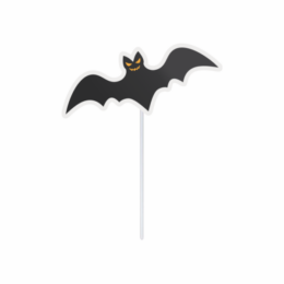 Palito Decorativo Halloween Morcego - pacote com 10 unidades