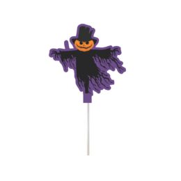Palito Decorativo Abóbora Espanto - pacote com 10 unidades